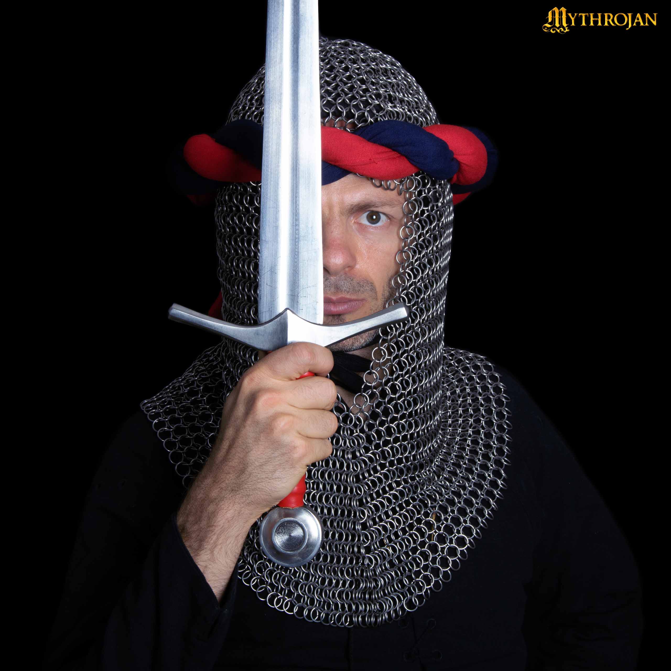 Cofia de Cota de Malla con Cara en V - 10 Mm, Calibre 16 de Acero Inoxidable, Libre de Óxido - Ideal para Larp, Cosplay y Disfraces de Cine Medieval - Image 7