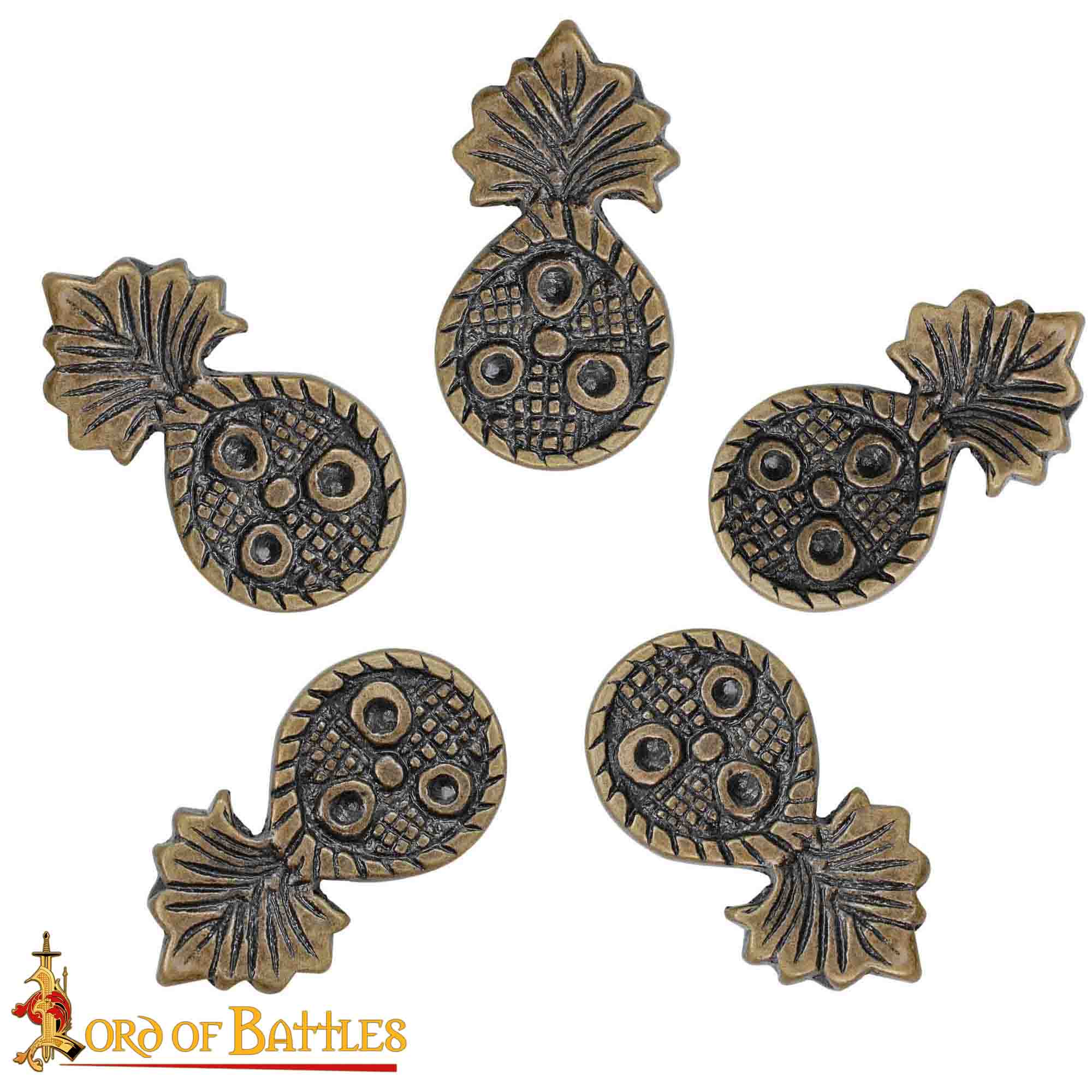 Conchos para Cinturón - Pack 5 Latón Antiguo - Image 4