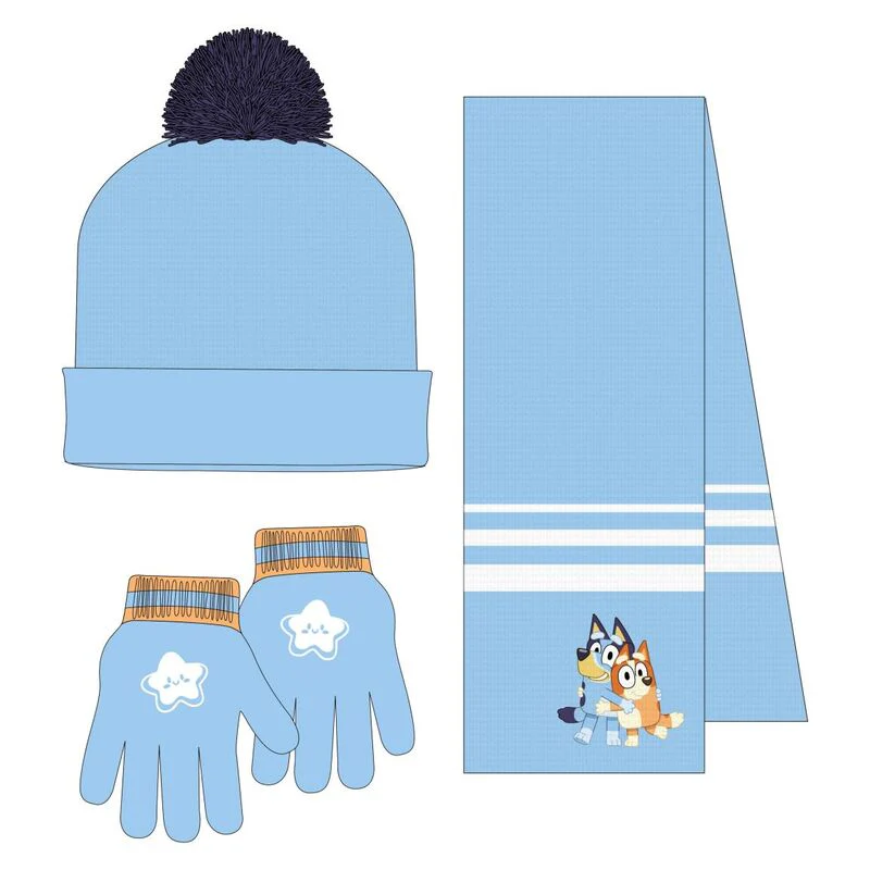 Conjunto Gorro Guantes Braga Cuello Bluey - Image 2