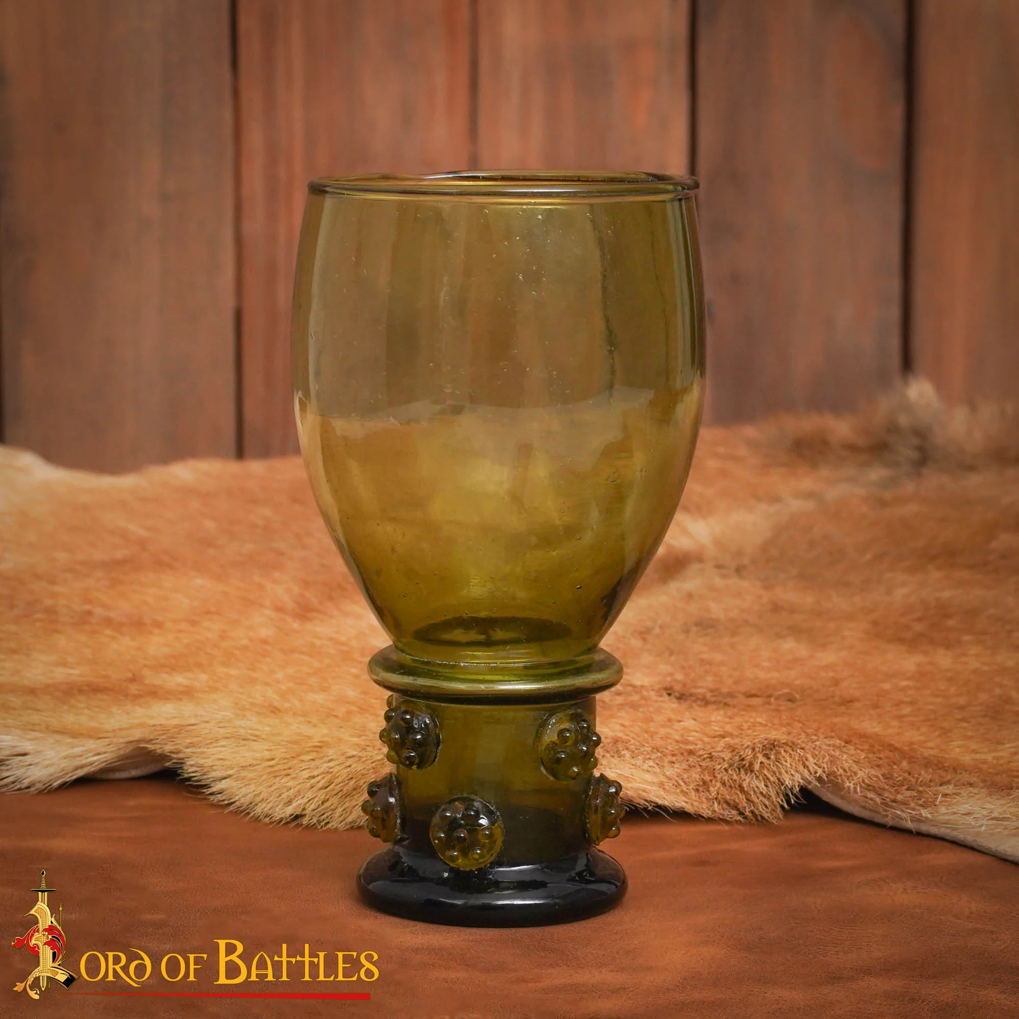 Copa de Cristal de Bosque Estilo Siglo Xv-xvi con Prunts Vajilla Medieval- Segunda Calidad