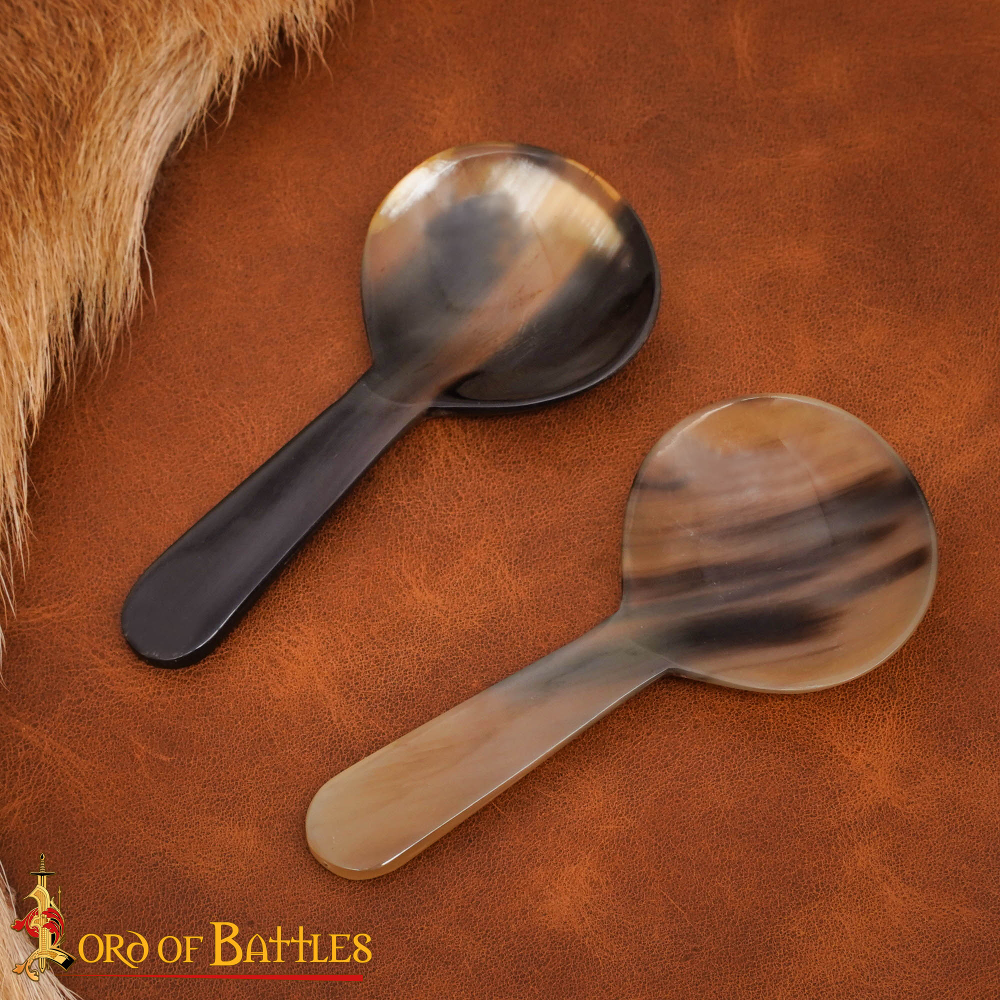 Cuchara Medieval de Cuerno de Buey Tallada a Mano en Cuerno de Origen Ético - Image 2