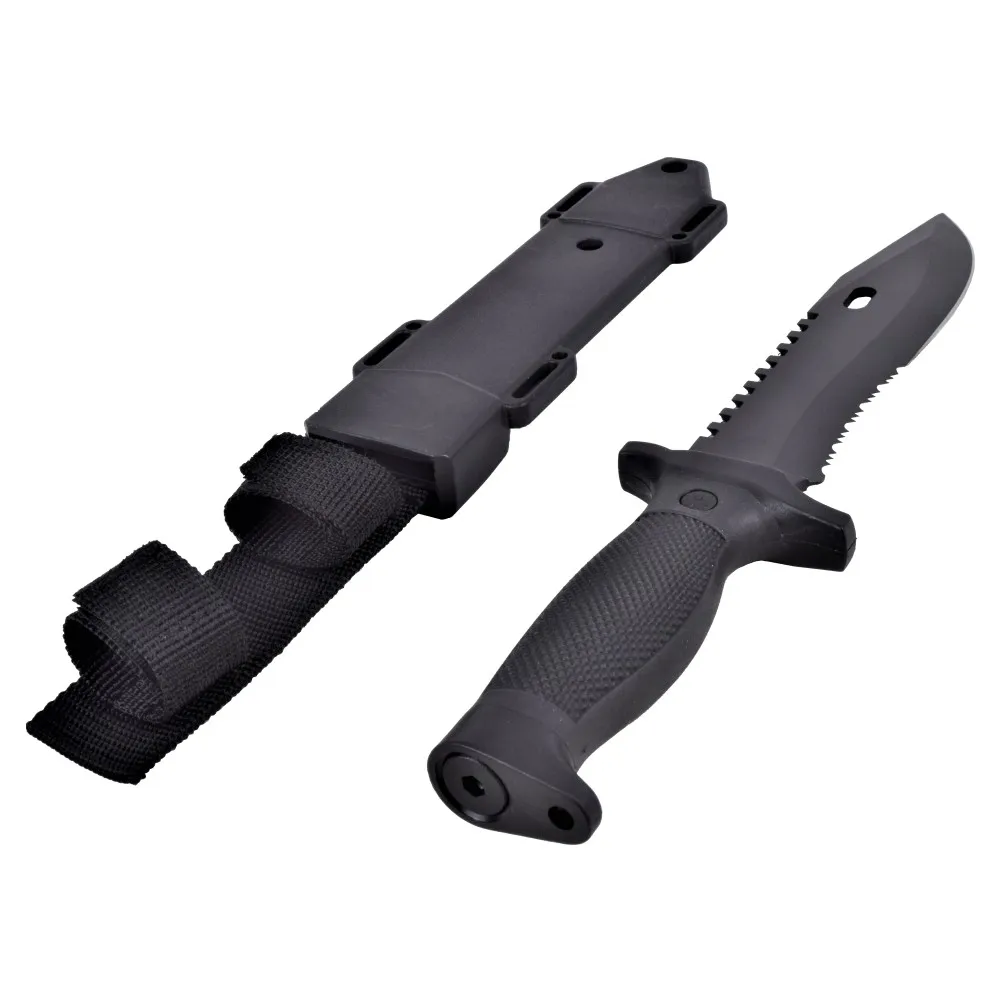 Cuchillo de Caza con Hoja Negra y Mango Engomado – Verde Oliva o Negro - Image 6
