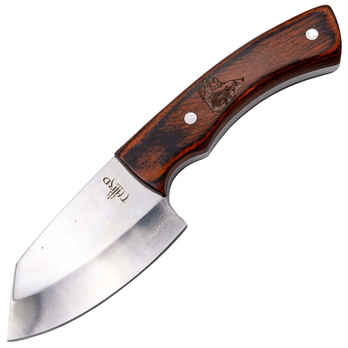 Cuchillo de Caza Third Acero 440 Brillo Espejo – Mango Pakkawood o Arce - Image 3