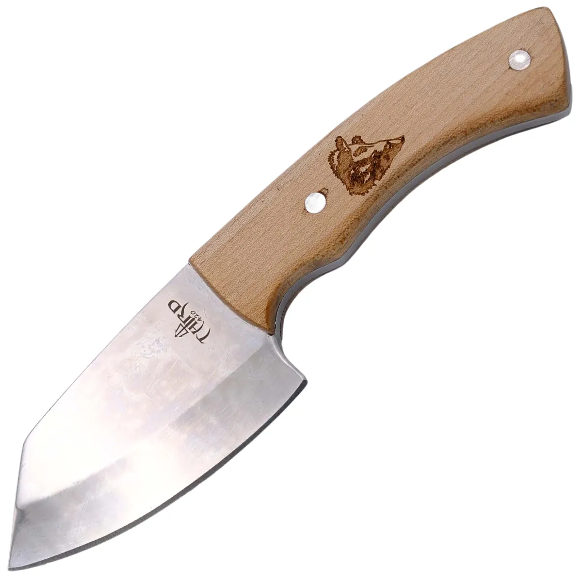 Cuchillo de Caza Third Acero 440 Brillo Espejo – Mango Pakkawood o Arce - Image 8