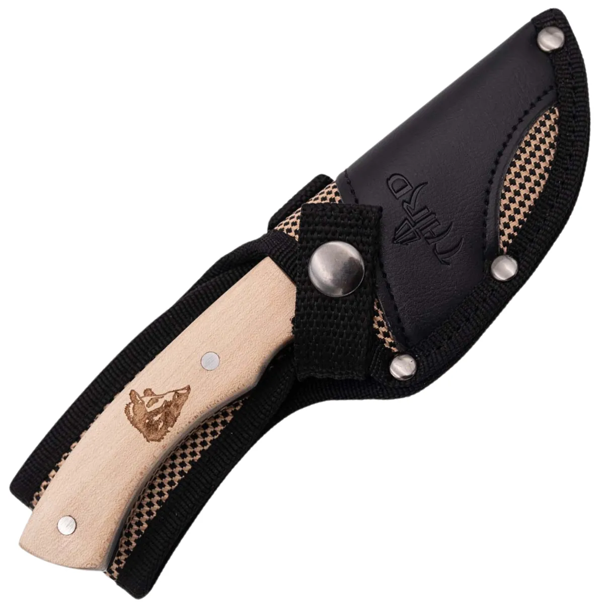 Cuchillo de Caza Third Acero 440 Brillo Espejo – Mango Pakkawood o Arce - Image 9