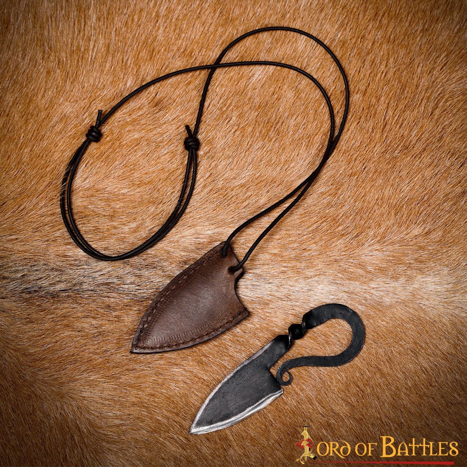 Cuchillo Vikingo de Hierro Forjado a Mano con Funda de Cuero Auténtico - Image 8