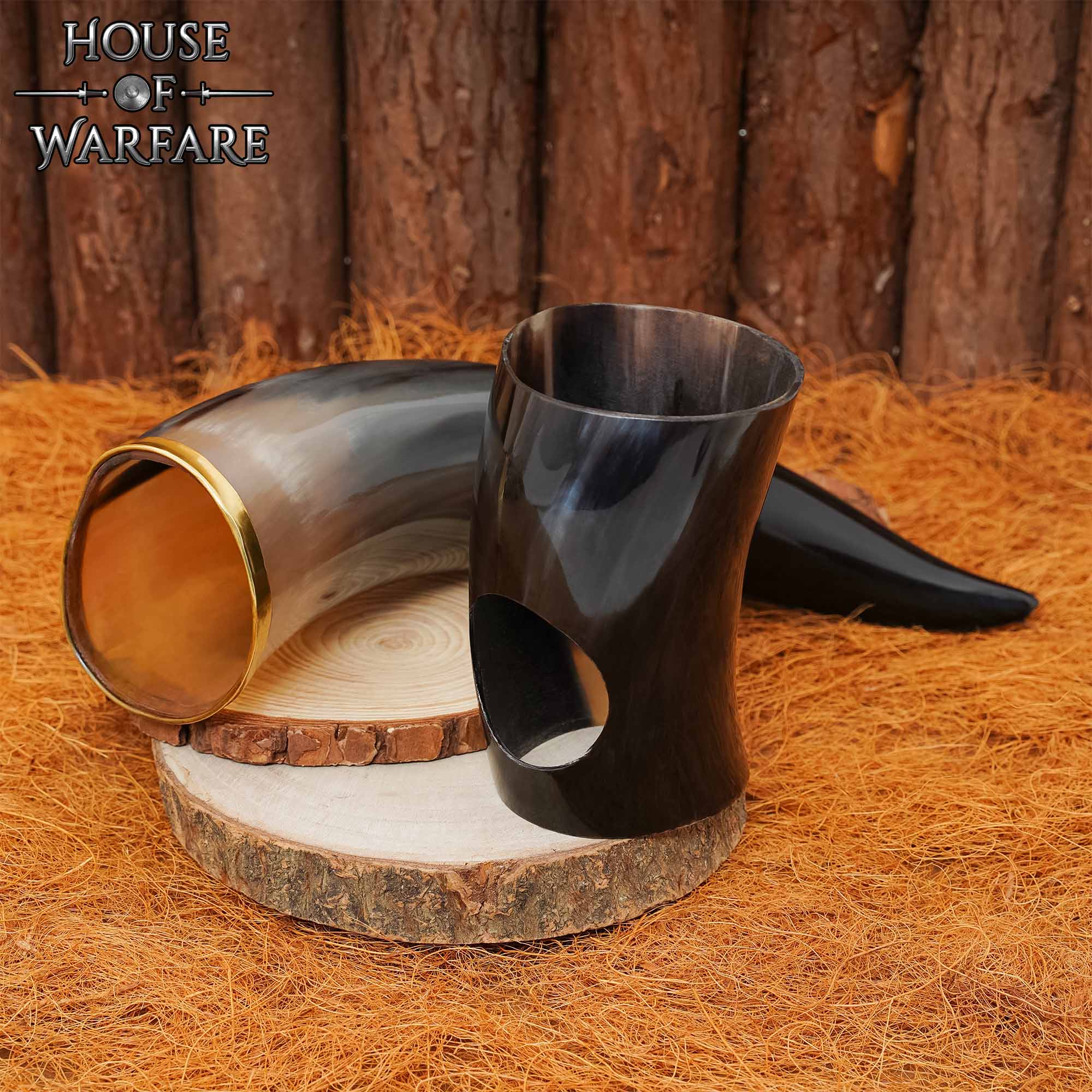 Cuerno de Beber Vikingo Medieval Auténtico con Soporte - Image 4