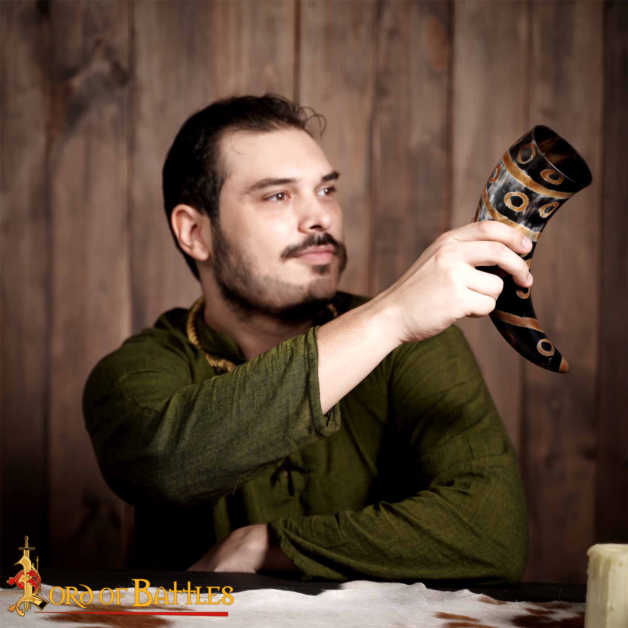 Cuerno Medieval para Beber 400 - 500 Ml Cuerno de Buey Auténtico Hecho a Mano - Image 8