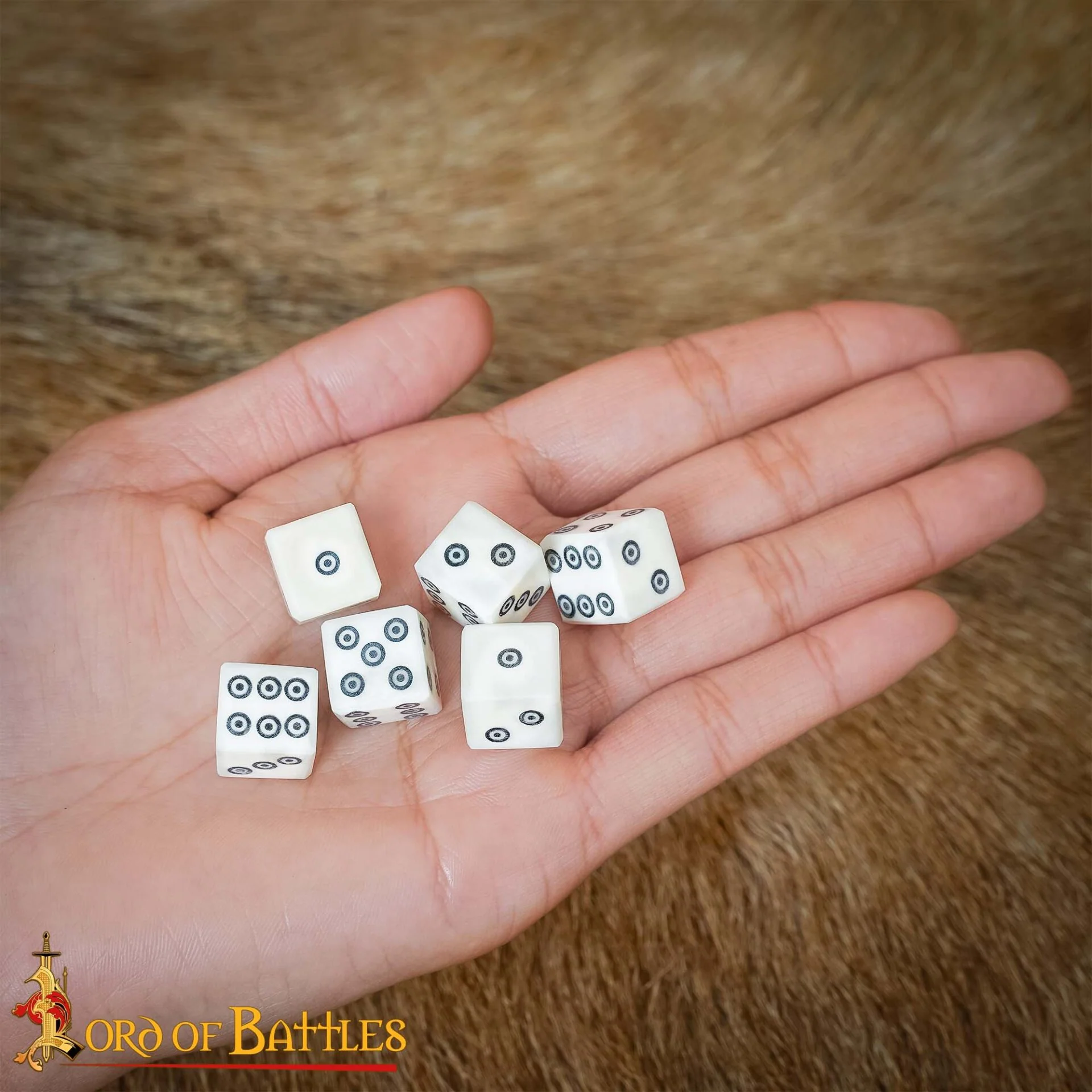 Dados Romanos de Hueso con Teselas - Juego de 6 Dados en Espiral Hechos a Mano (hueso Pulido) - Image 11