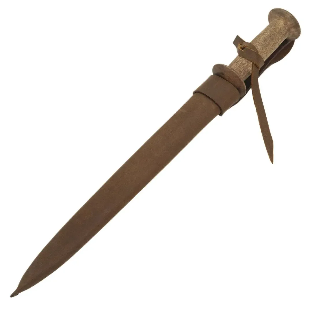 Daga Rondel Artesanal - Empuñadura de Madera y Vaina - Image 2