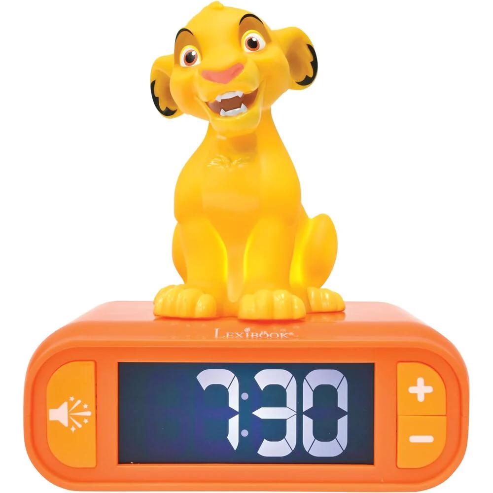 Despertador Digital Luz Nocturna Simba El Rey Leon Disney