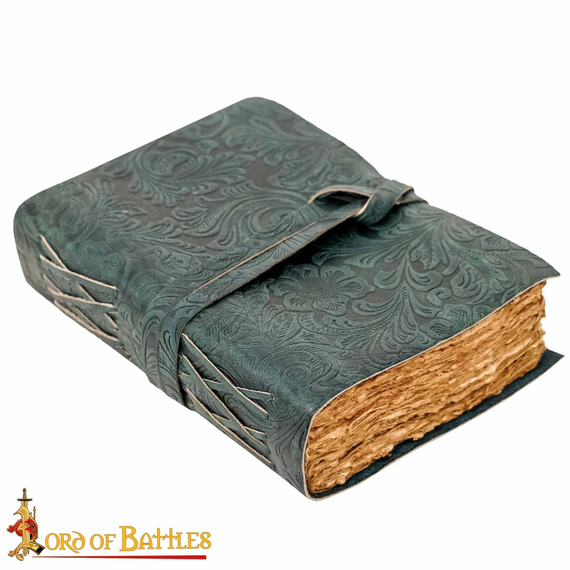 Diario Medieval de Cuero con Papel Antiguo -verde - Diario Hecho a Mano - Image 18