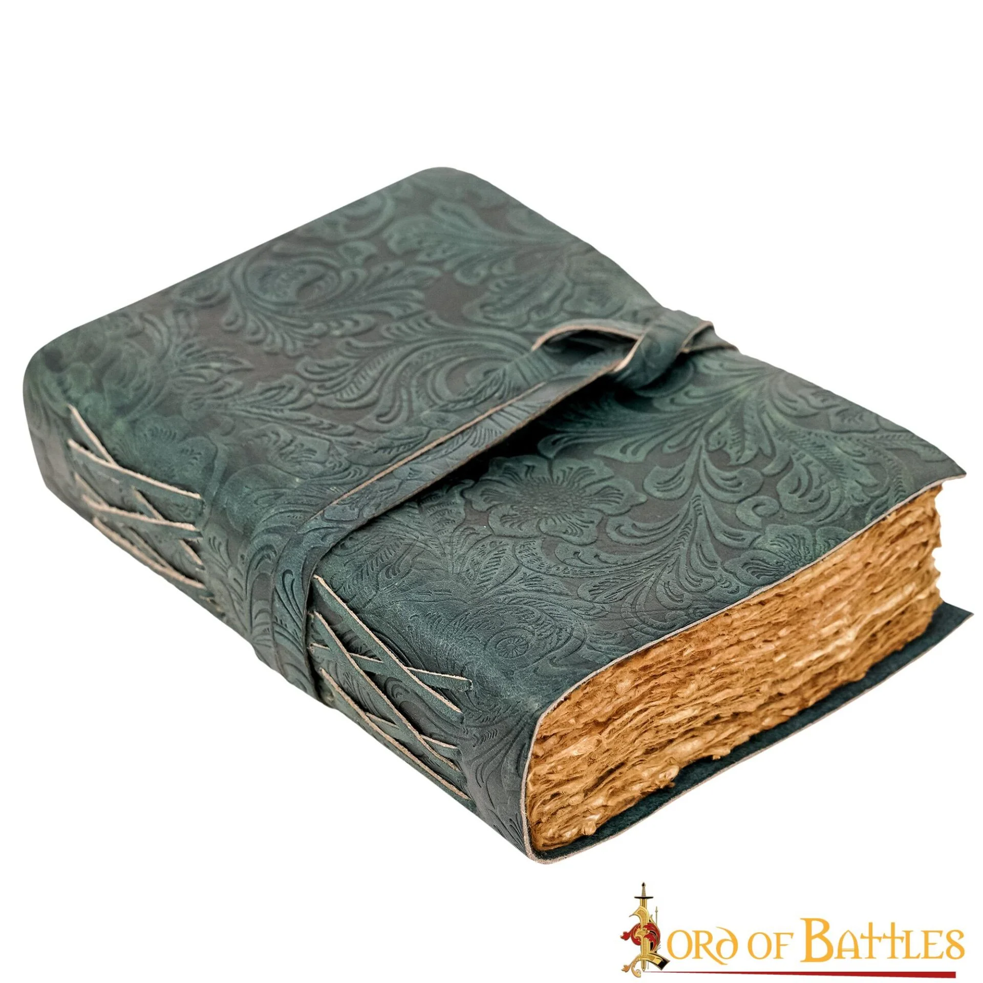 Diario Medieval de Cuero con Papel Antiguo -verde - Diario Hecho a Mano - Image 23