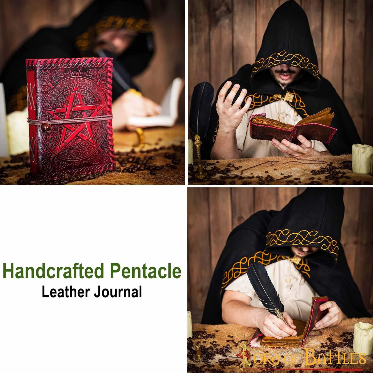 Diario Medieval Hecho a Mano Diario de Piel Auténtica Hecho a Mano - Image 7
