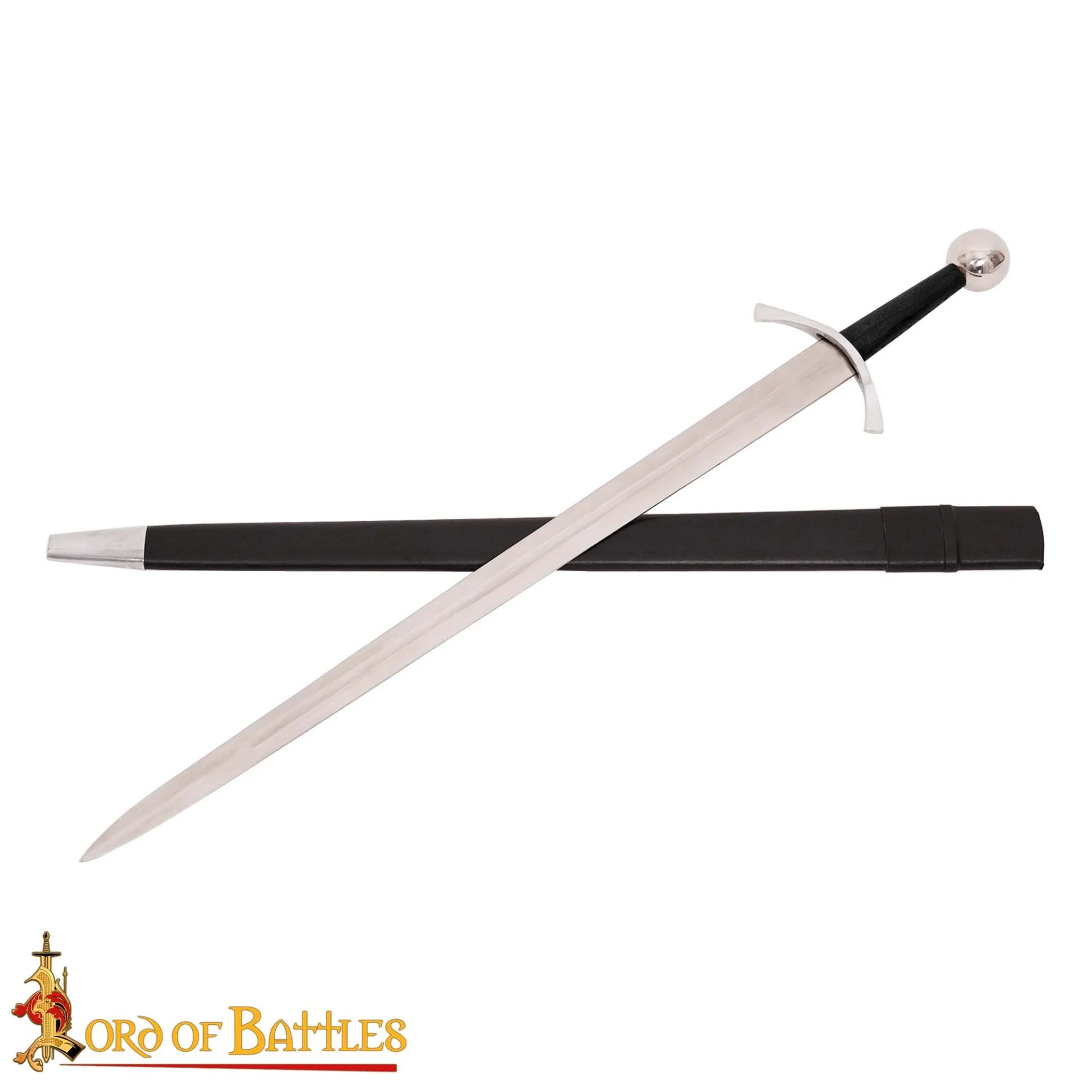 Espada de Guerra Medieval de Arquero Forjada a Mano Tradicionalmente - Hoja de Acero Decorativa Pulida con Vaina - Image 5