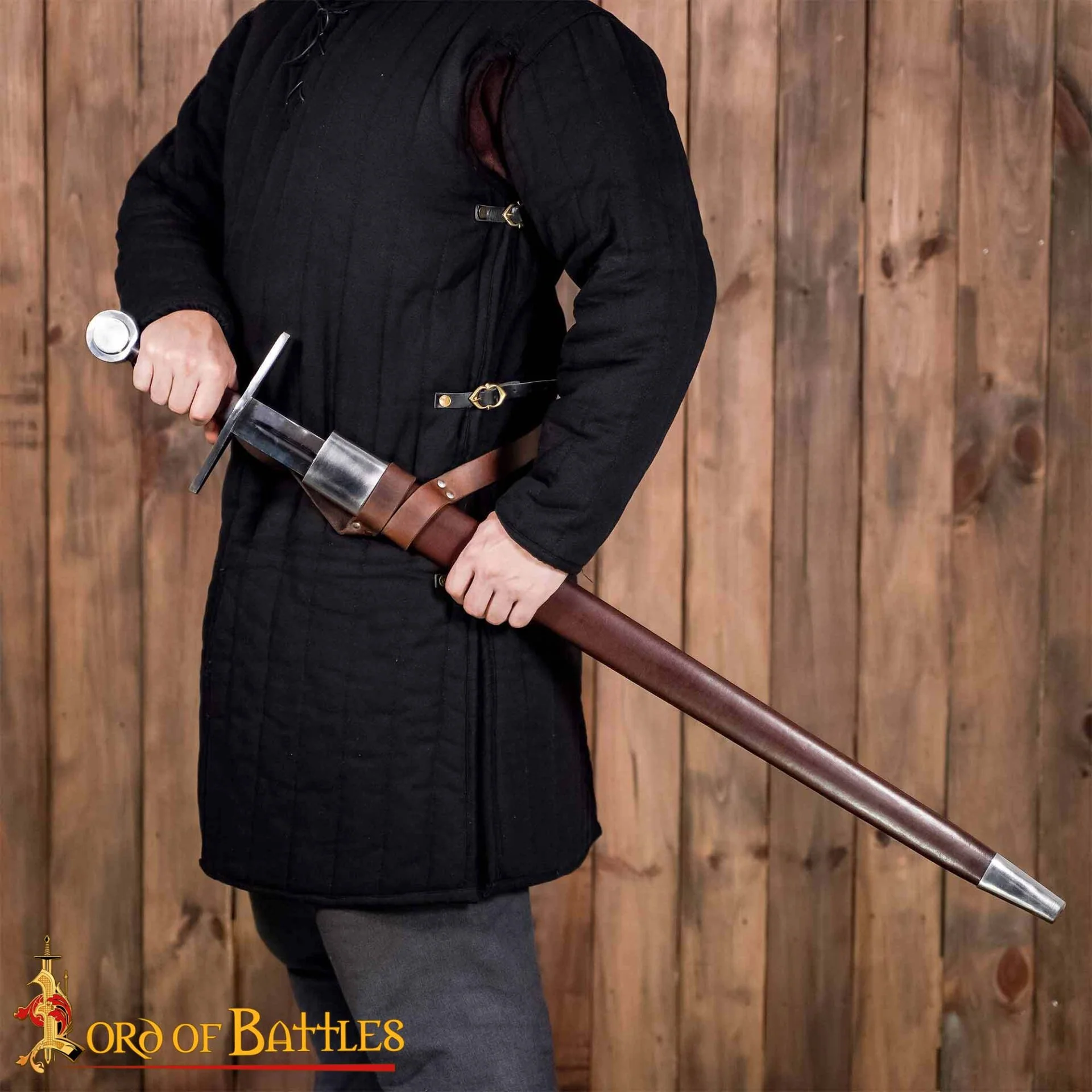 Espada Medieval Normanda Forjada a Mano Tradicionalmente con Pomo de Rueda - Hoja Funcional con Vaina de Cuero - Image 8