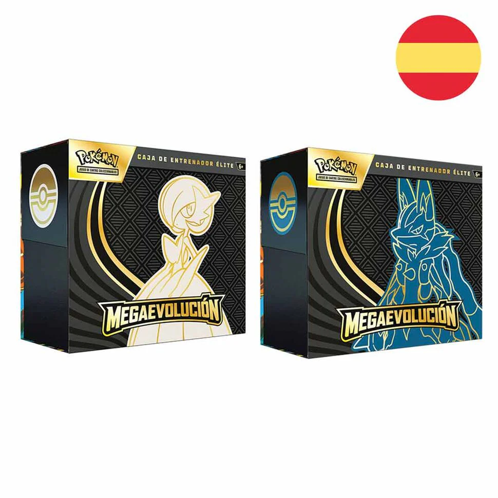 Estuche Juego Cartas Coleccionables Entrenador Elite Mega Evolucion Pokemon Español Surtido