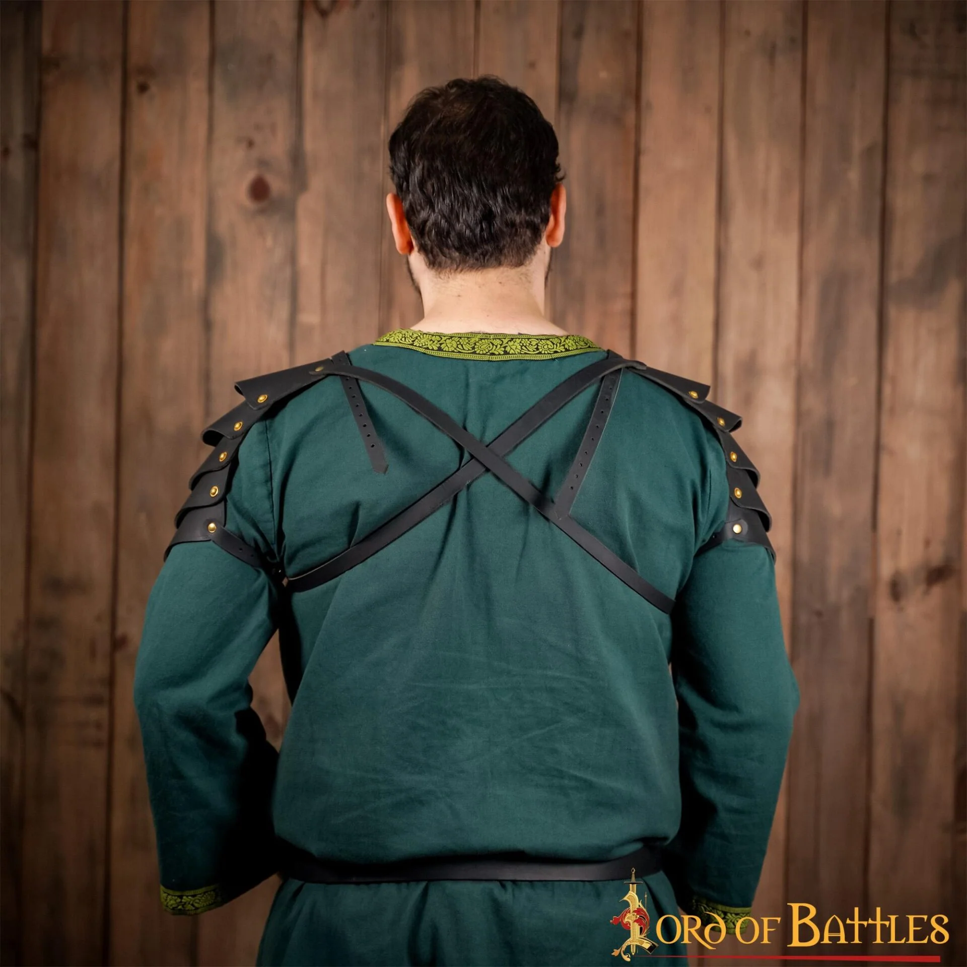 Fantasía Vikingo Pauldrons Cuero con Cinturones de Cuero Ajustables - Image 10