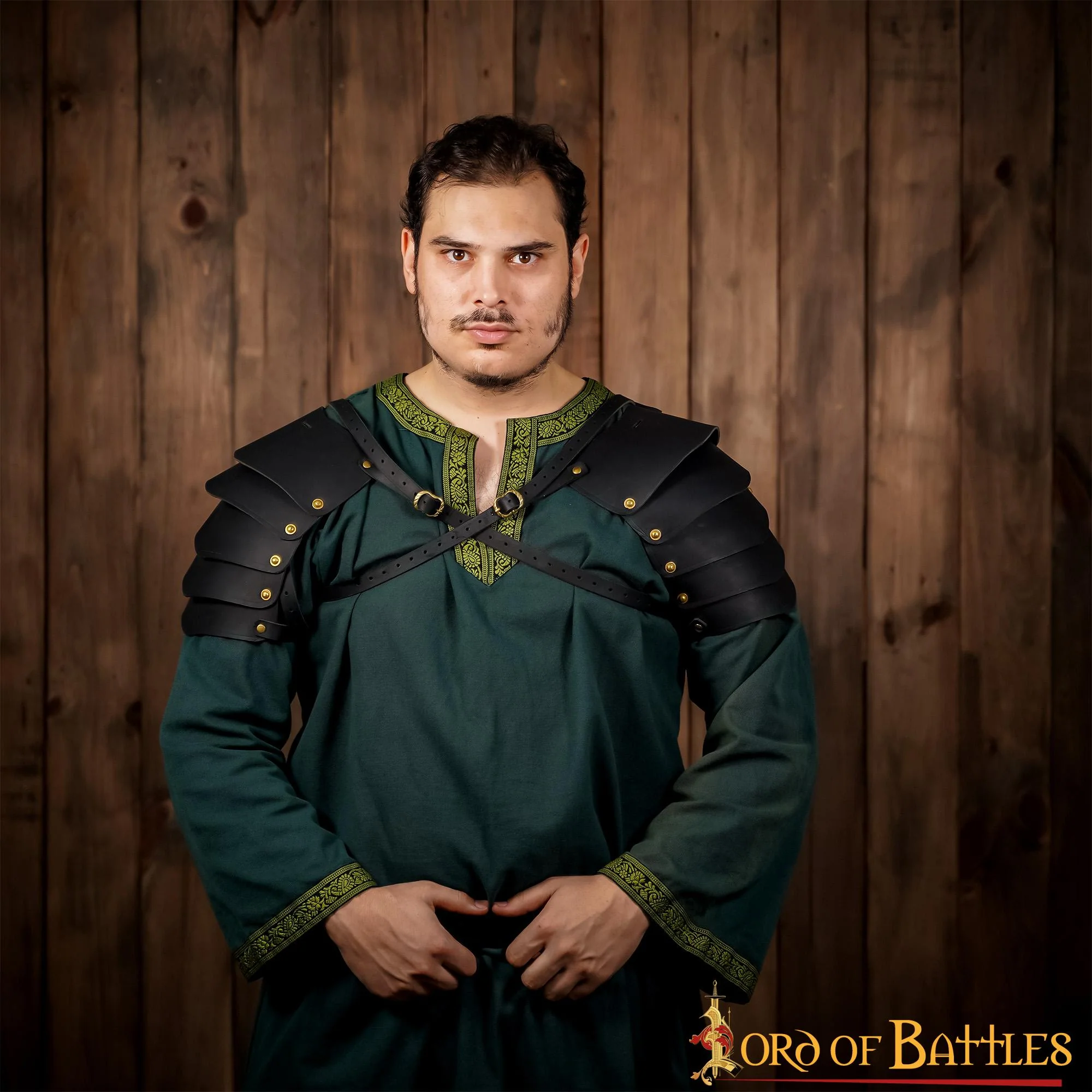 Fantasía Vikingo Pauldrons Cuero con Cinturones de Cuero Ajustables - Image 7