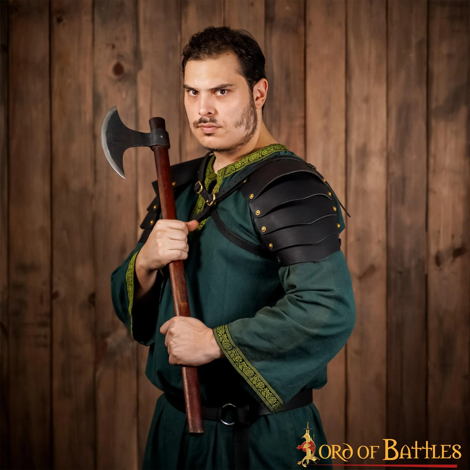 Fantasía Vikingo Pauldrons Cuero con Cinturones de Cuero Ajustables - Image 8