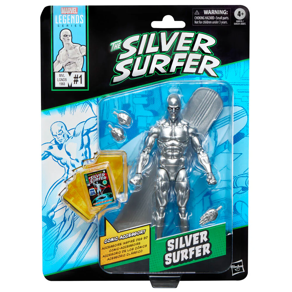 Figura Estela Plateada The Silver Surfer Marvel Legends Series 15Cm