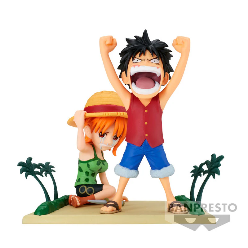 Figura Luffy & Nami Wcf Log Stories One Piece 7Cm