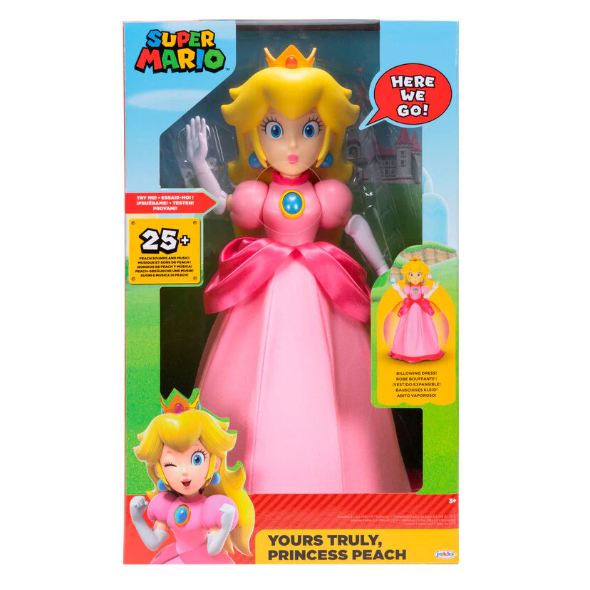 Figura Peach Super Mario Bros 36Cm Ingles