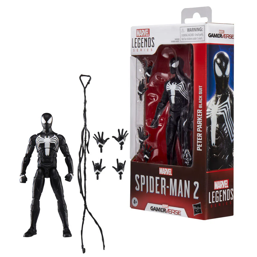Figura Peter Parker Black Suit Spider-man 2 Marvel Legends 15Cm - Image 5