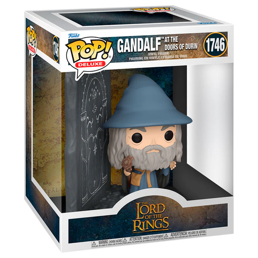 Figura Pop Deluxe El Señor De Los Anillos Gandalf With Doors Of Durin
