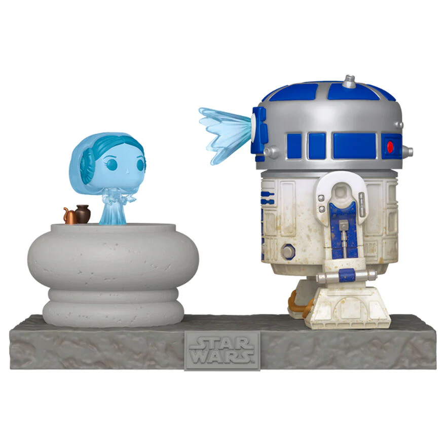 Figura Pop Deluxe Star Wars R2-D2 And Princess Leia Hologram