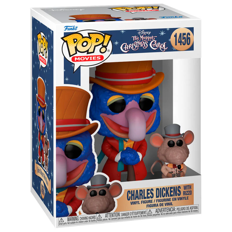 Figura Pop Disney The Muppet Christmas Carol Charles Dickens With Rizzo - Image 2