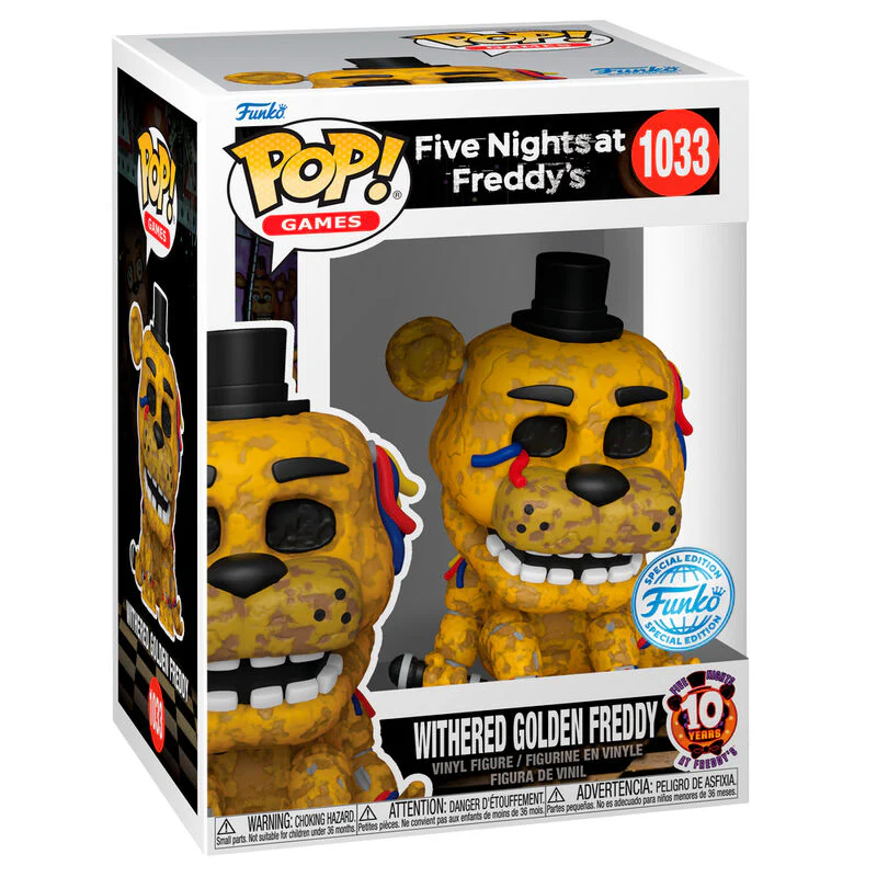 Figura Pop Five Night At Freddys Withered Golden Freddy Exclusive