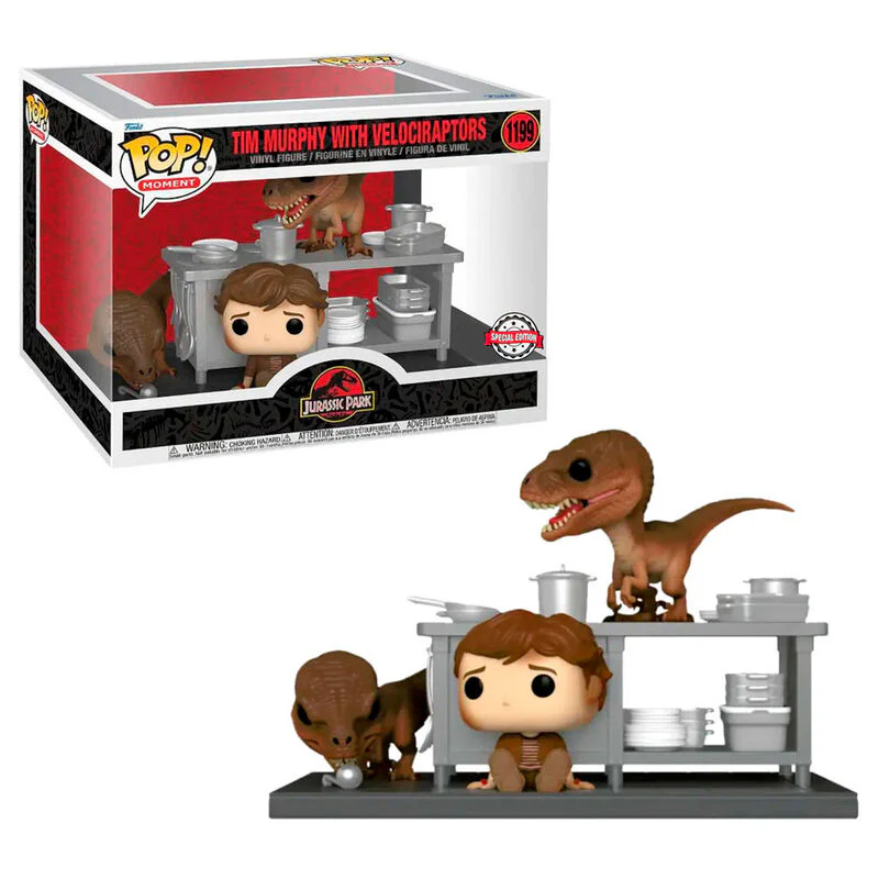 Figura Pop Jurassic Park Tim & Velociraptors Exclusive - Image 3