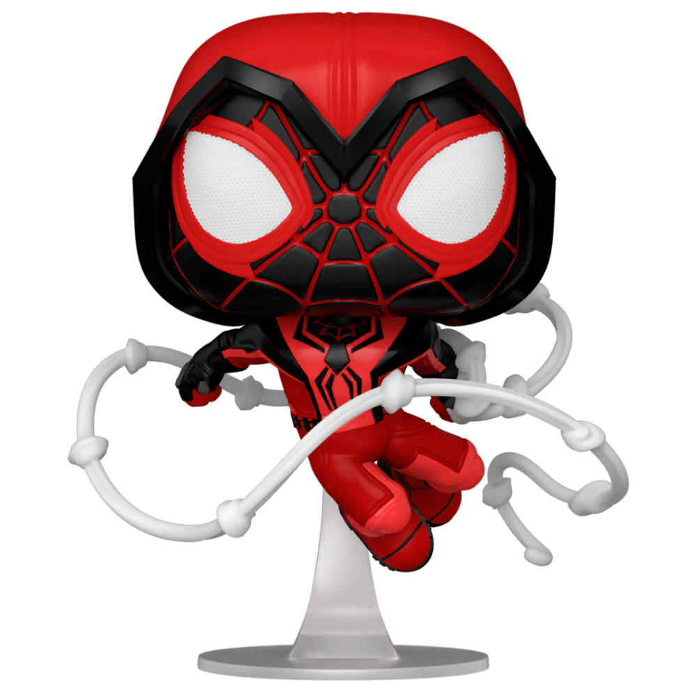 Figura Pop Marvel Spiderman Miles Morales Crimson Cowl Suit - Image 3