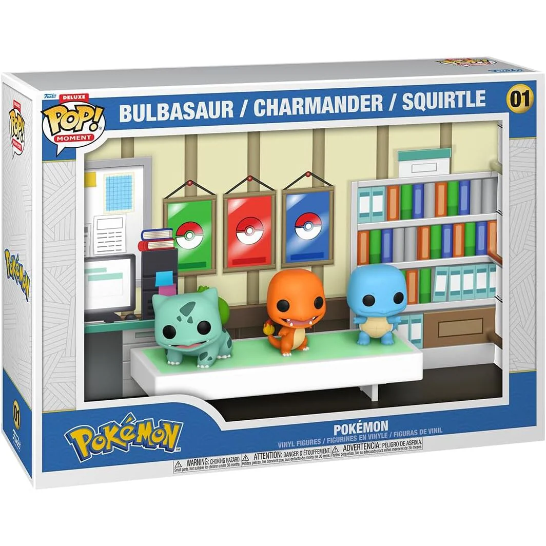 Figura Pop Moments Deluxe Pokemon 1996 Bulbasaur Charmander Squirtle