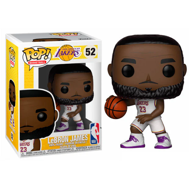 Figura Pop Nba Lakers Lebron James White Uniform