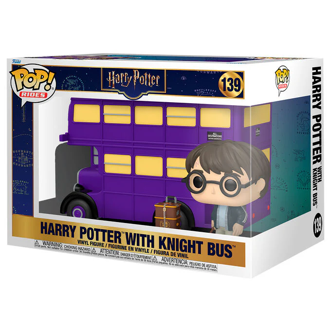 Figura Pop Rides Super Deluxe Harry Potter - Harry Potter With Knight Bus