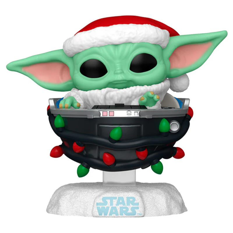Figura Pop Star Wars Grogu With Santa Hat In Pram - Image 2
