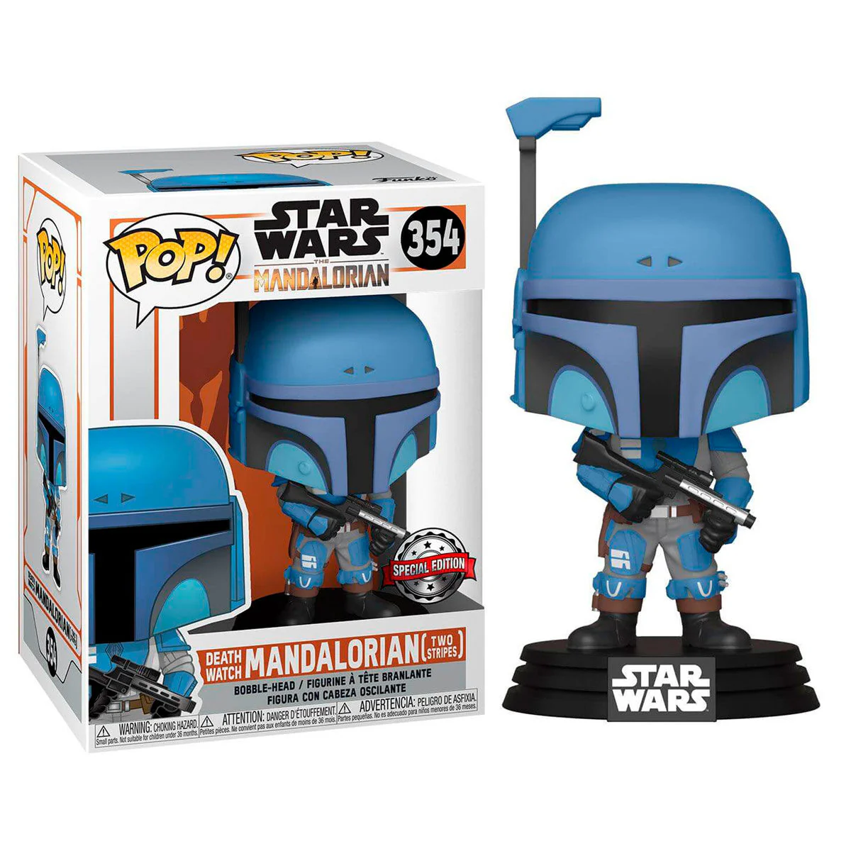Figura Pop Star Wars Mandalorian Death Watch Mandalorian Two Stripes Exclusive