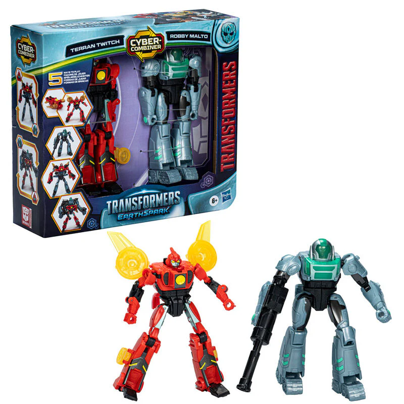 Figura Terran Twitch & Robby Malto Earthspark Transformers 12Cm