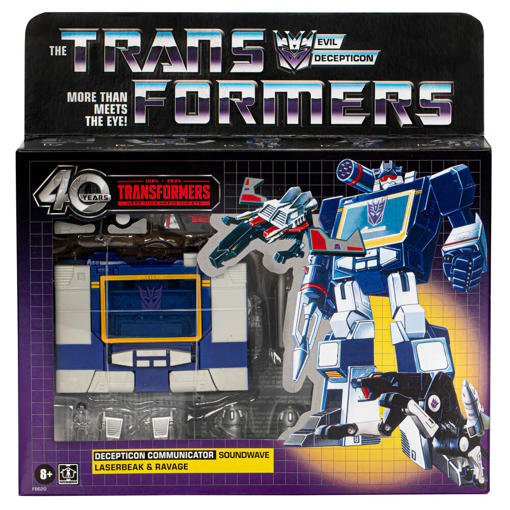Figuras Soundwave Laserbeak & Ravage 40Th Anniversary Transformers - Image 2