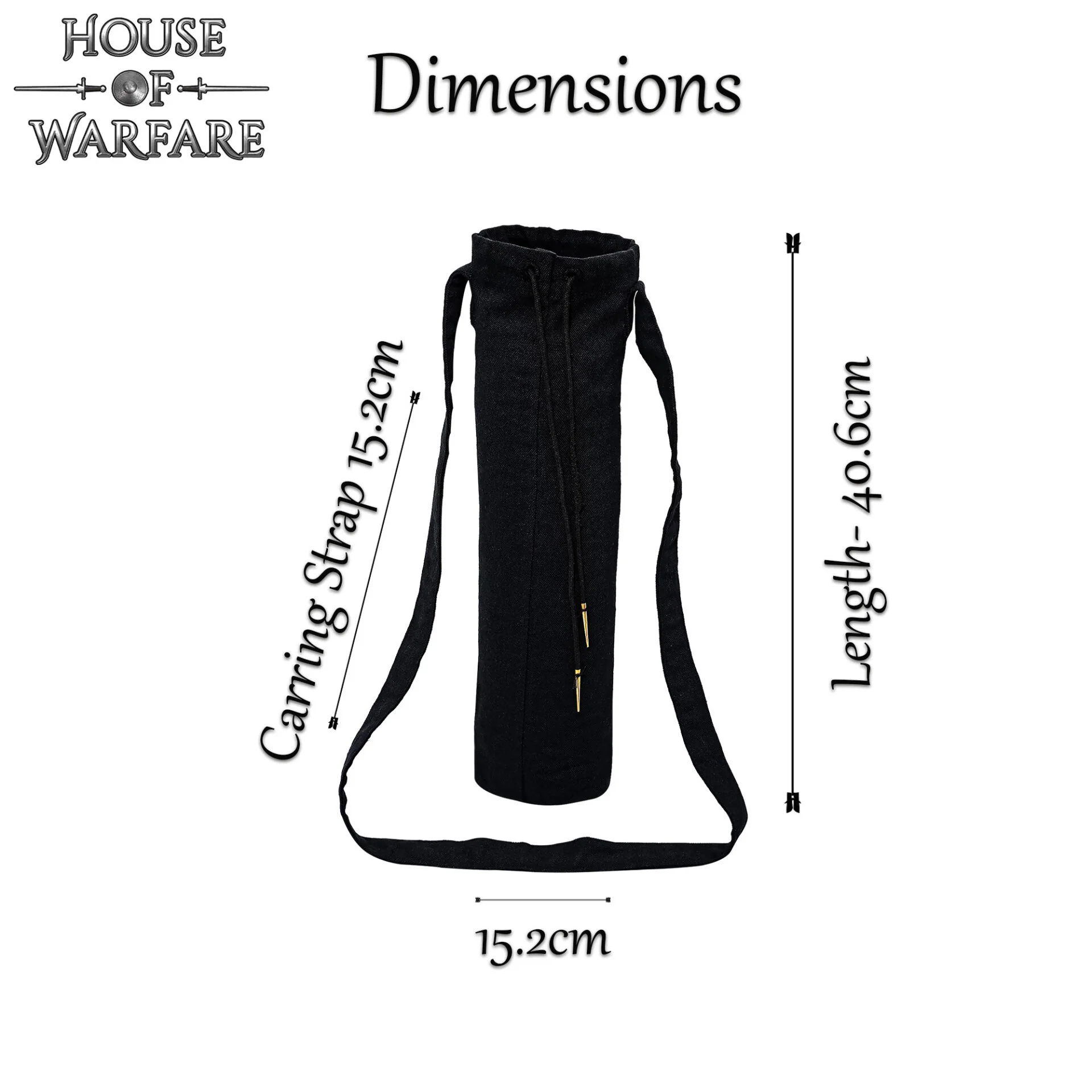 Funda de Lona Portátil con Cordón para Botellas Negro | Funda Duradera para Botellas - Image 15