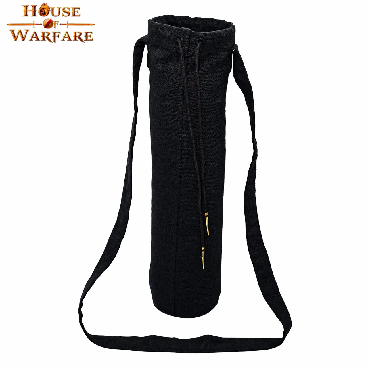 Funda de Lona Portátil con Cordón para Botellas Negro | Funda Duradera para Botellas - Image 5