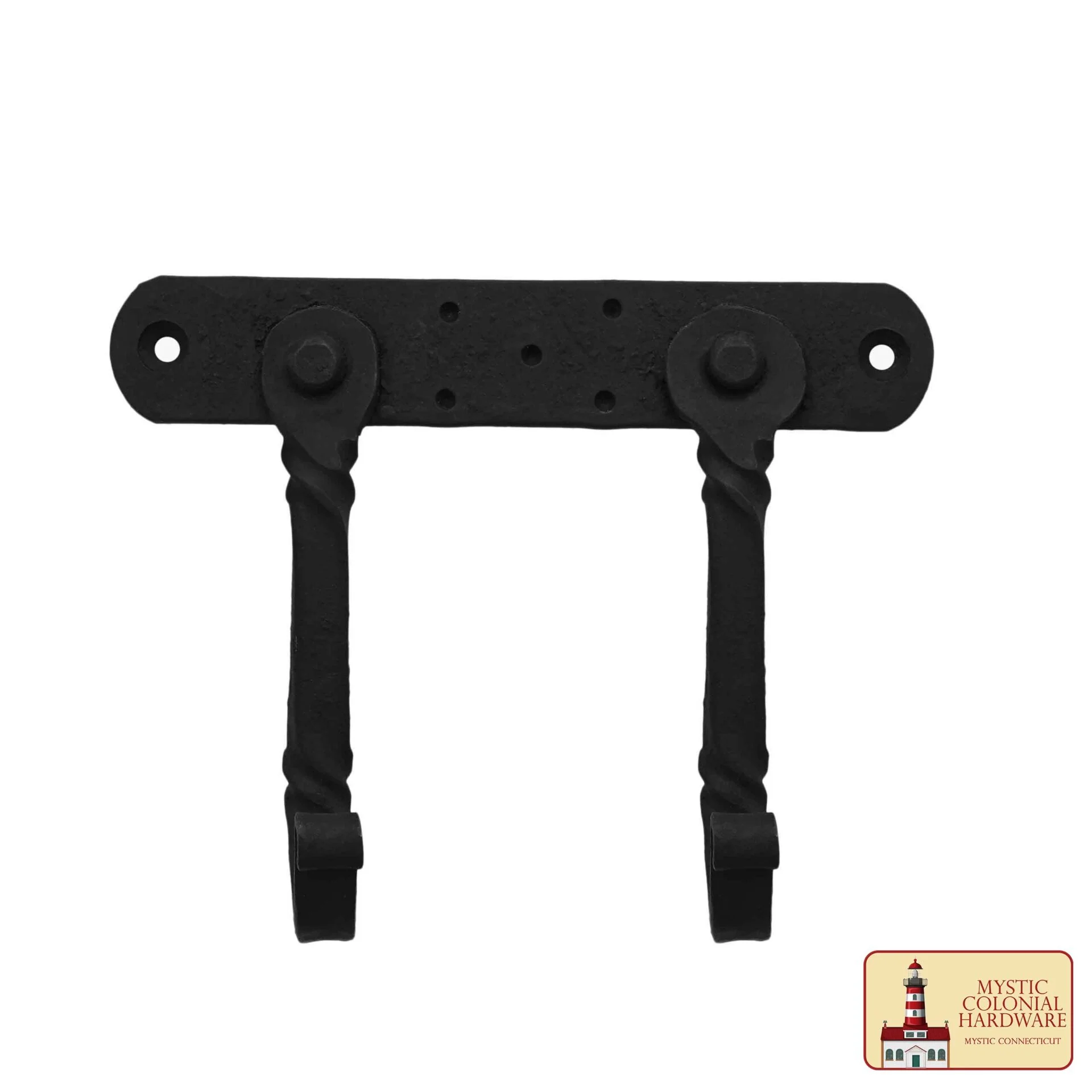 Gancho de Pared Rústico Forjado a Mano con Dos Colgadores: Ideal para Ambientes Victorianos, Coloniales, Retro, Steampunk, Góticos y Barrocos (14.9x10.9cm) - Image 4