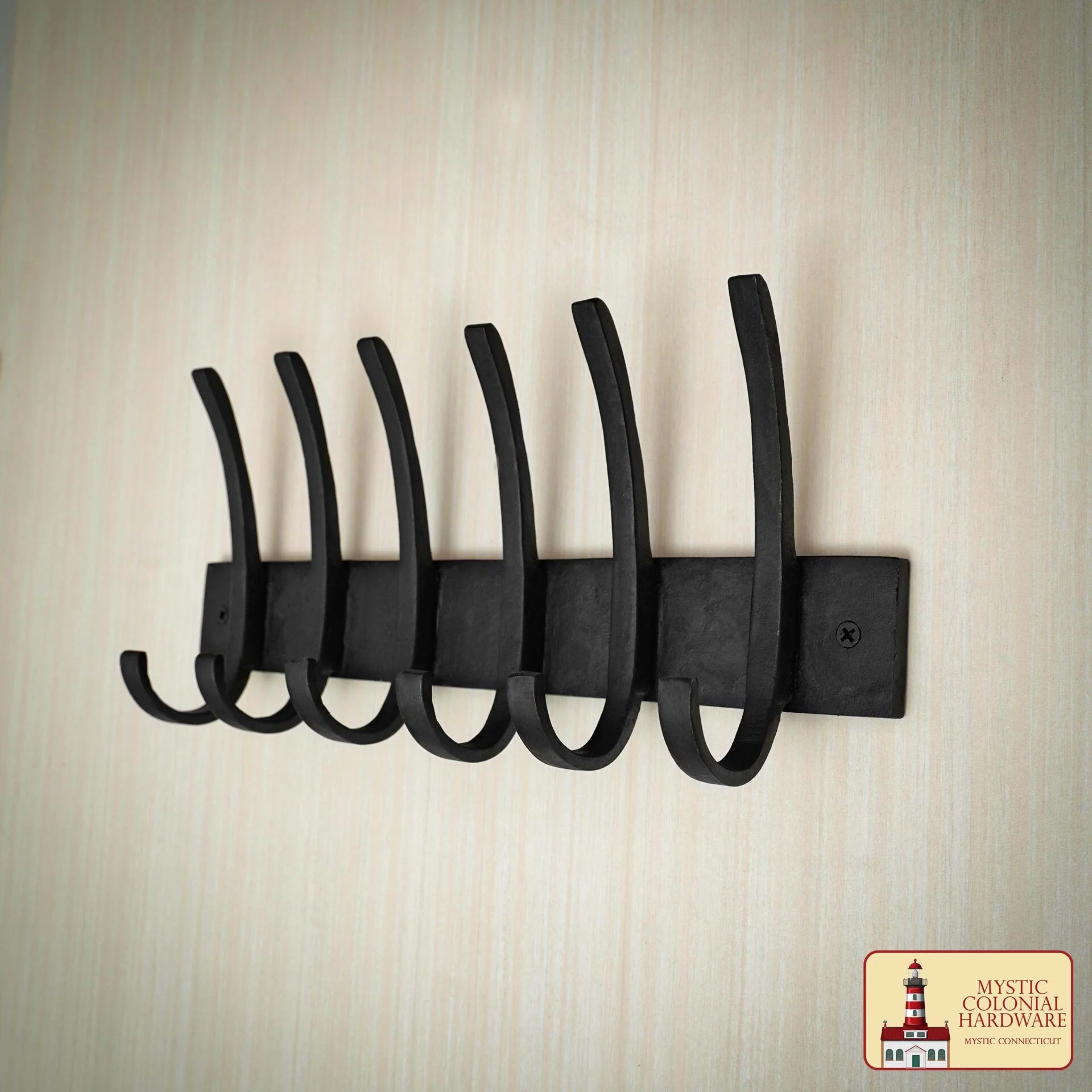 Ganchos de Pared Rústicos de Hierro Fundido, Ganchos Utilitarios Retro Resistentes para Colgar Abrigos, Bolsos, Toallas, Batas, Sombreros y Más : Negro - Image 5