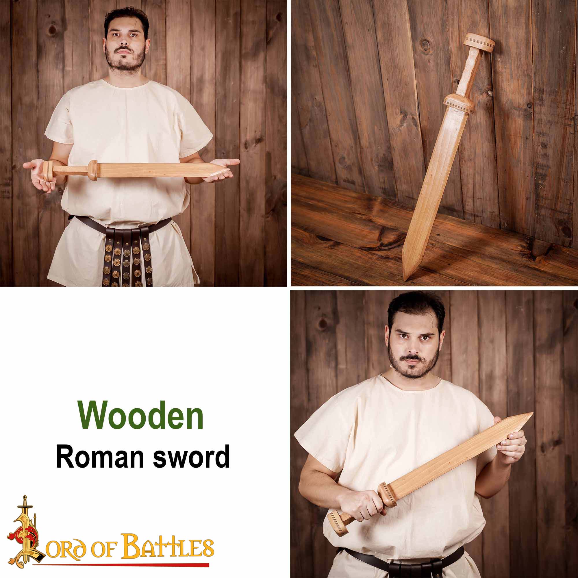 Gladius Romano Espada Artesanal de Madera con Diseño Histórico - Image 7