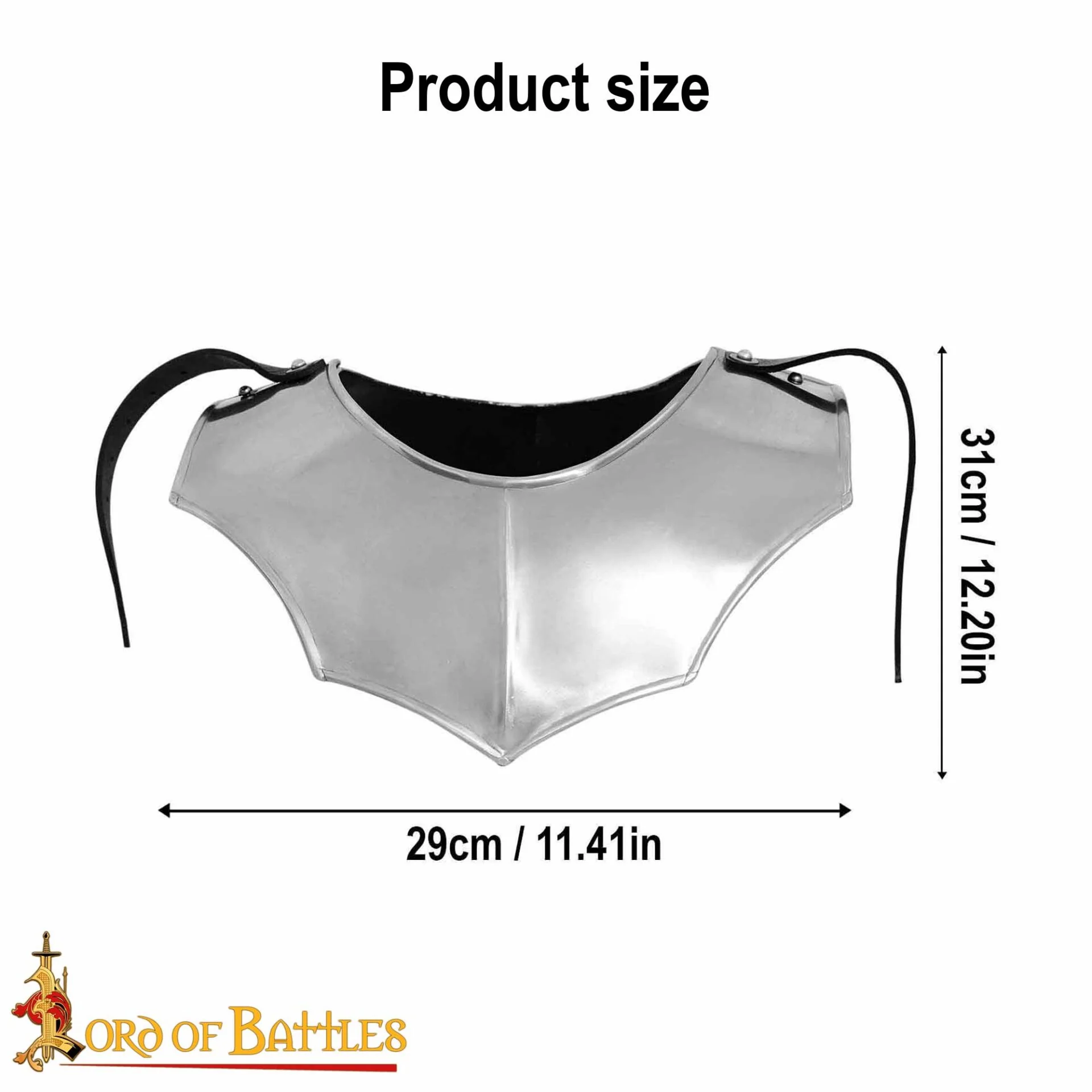 Gorget de Acero Medieval de Caballero Vengador - Image 15