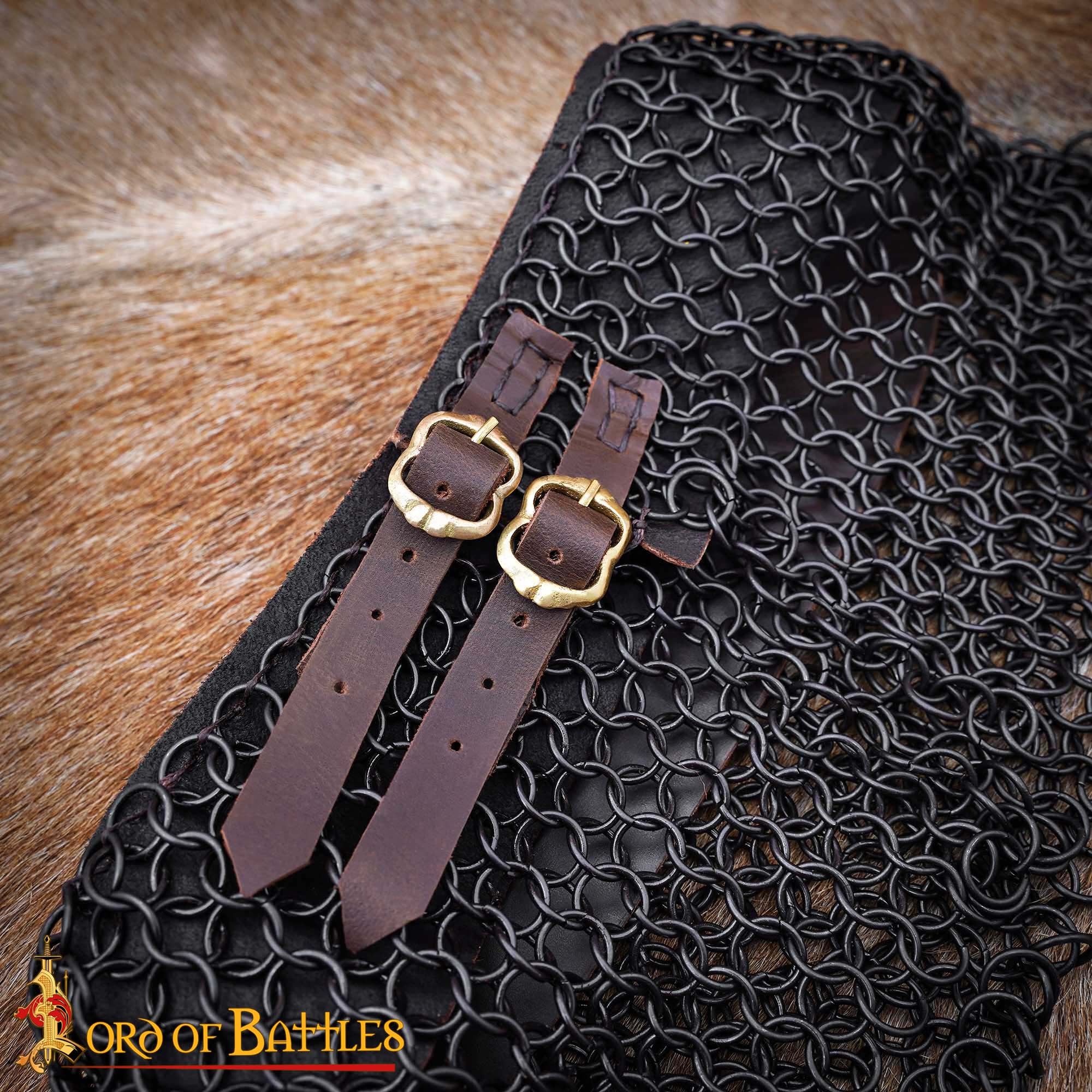 Gorget de Cota de Malla / Estándar - 10mm Butted Round Ring - 16 Gauge, Mild Steel - Ideal For Stage Combat & Reenactments - Image 6