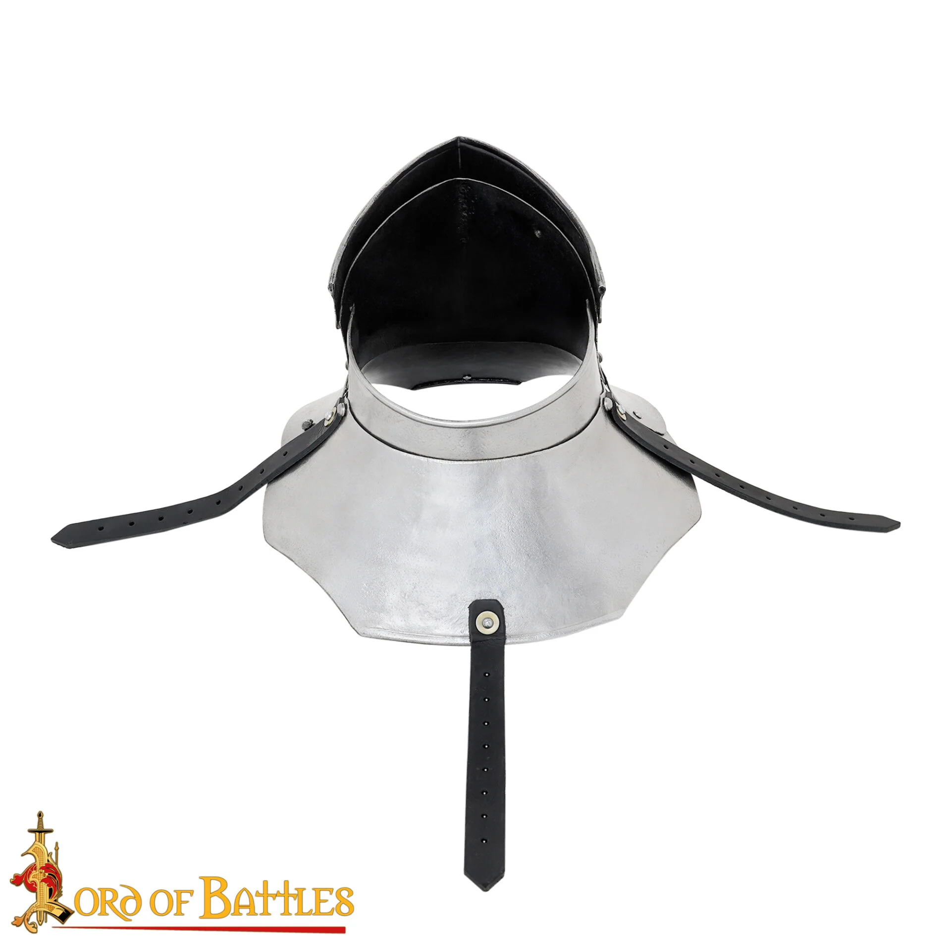Gorget Medieval de Acero con Bevor Móvil - Image 4