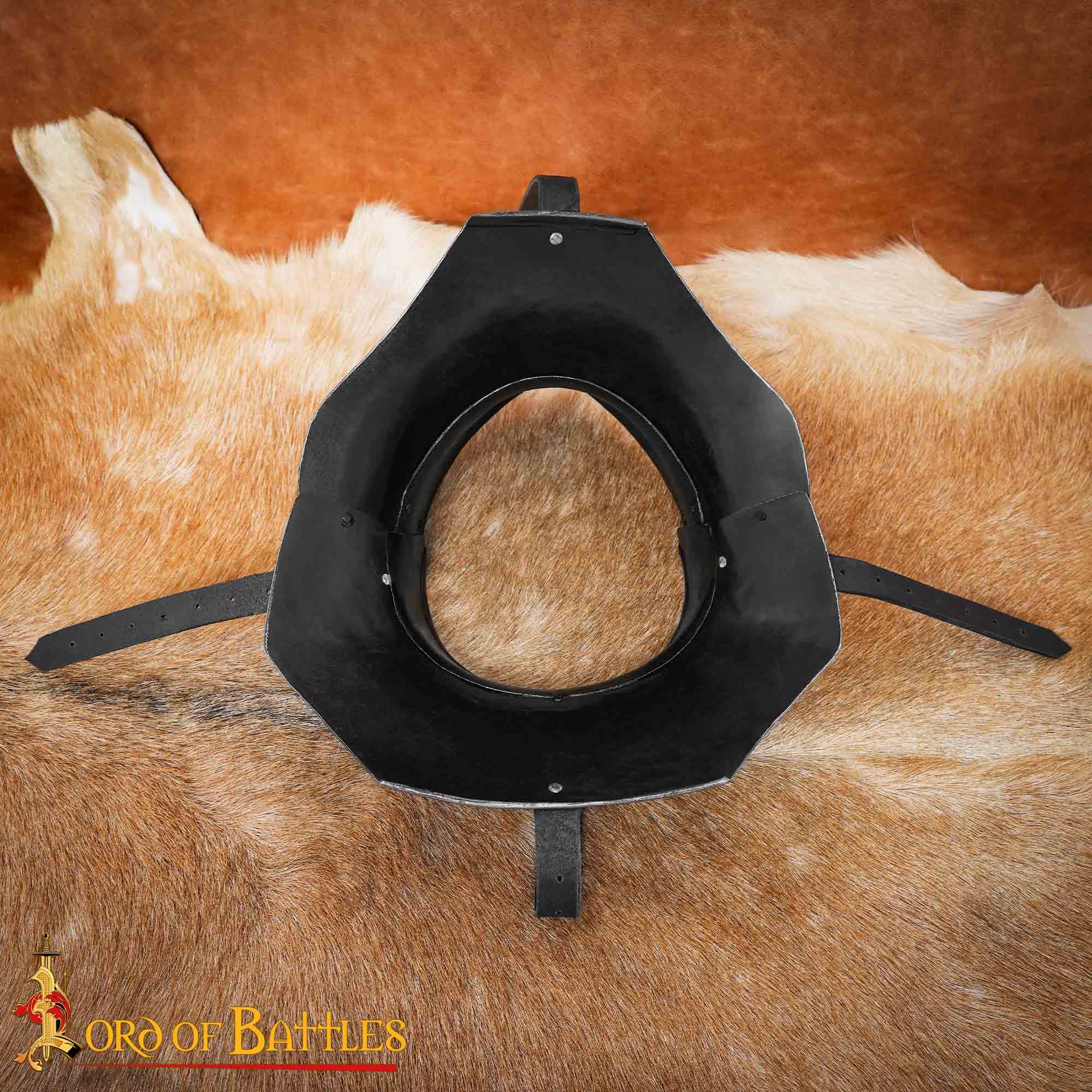 Gorget Medieval de Acero con Bevor Móvil - Image 7